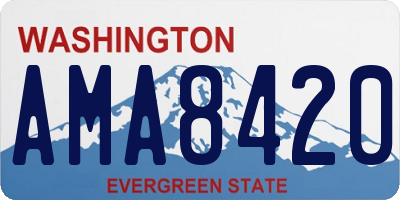 WA license plate AMA8420