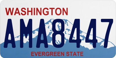 WA license plate AMA8447