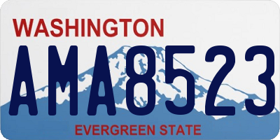 WA license plate AMA8523