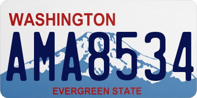 WA license plate AMA8534