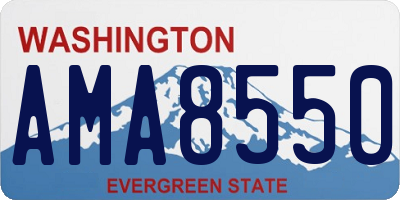 WA license plate AMA8550