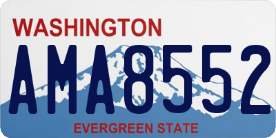WA license plate AMA8552