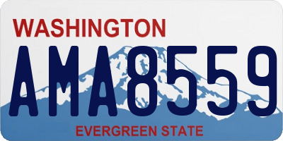 WA license plate AMA8559