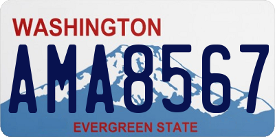 WA license plate AMA8567