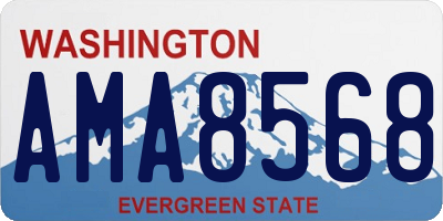 WA license plate AMA8568