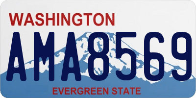 WA license plate AMA8569