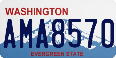 WA license plate AMA8570