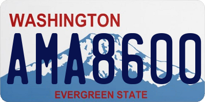 WA license plate AMA8600