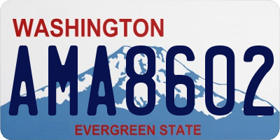 WA license plate AMA8602
