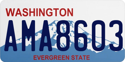 WA license plate AMA8603