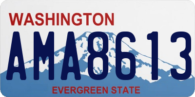 WA license plate AMA8613