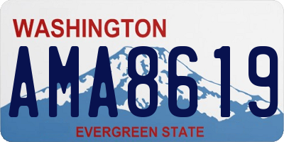 WA license plate AMA8619