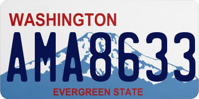 WA license plate AMA8633