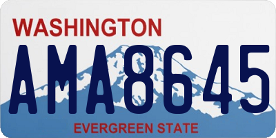 WA license plate AMA8645