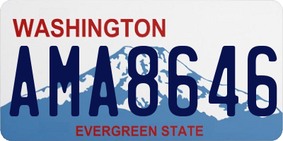 WA license plate AMA8646