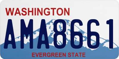 WA license plate AMA8661