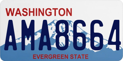 WA license plate AMA8664