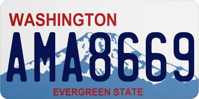 WA license plate AMA8669