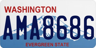 WA license plate AMA8686