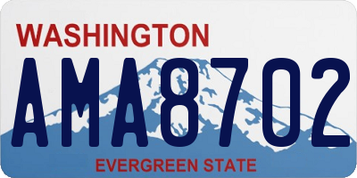 WA license plate AMA8702