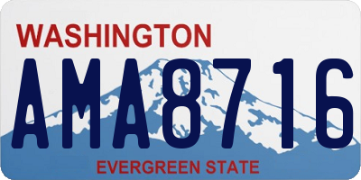 WA license plate AMA8716