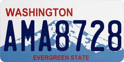 WA license plate AMA8728