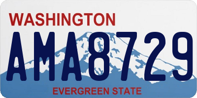 WA license plate AMA8729