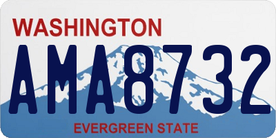 WA license plate AMA8732