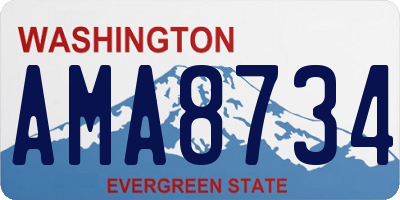 WA license plate AMA8734