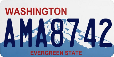 WA license plate AMA8742