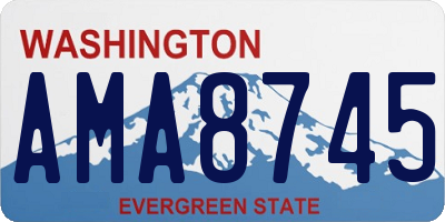 WA license plate AMA8745