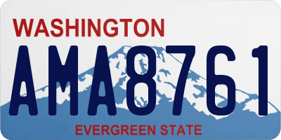 WA license plate AMA8761