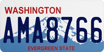 WA license plate AMA8766