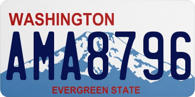 WA license plate AMA8796