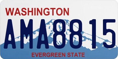 WA license plate AMA8815