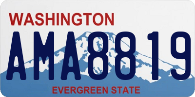 WA license plate AMA8819