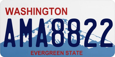 WA license plate AMA8822