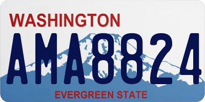 WA license plate AMA8824
