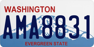 WA license plate AMA8831