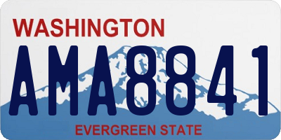 WA license plate AMA8841