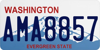 WA license plate AMA8857