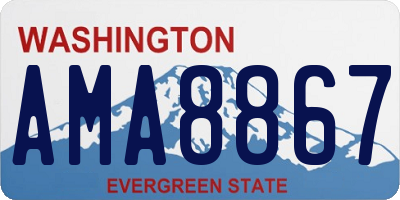 WA license plate AMA8867