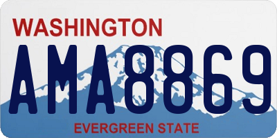 WA license plate AMA8869