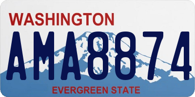 WA license plate AMA8874