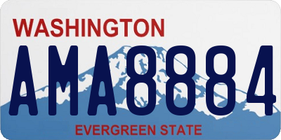 WA license plate AMA8884