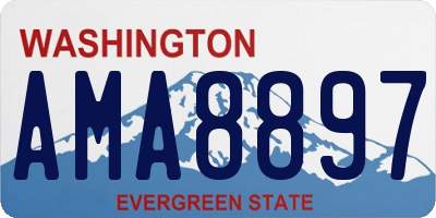 WA license plate AMA8897