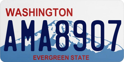 WA license plate AMA8907
