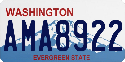 WA license plate AMA8922