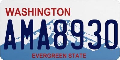 WA license plate AMA8930