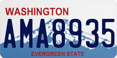 WA license plate AMA8935